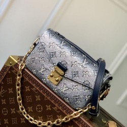 Replica Borsa Louis Vuitton LV M22834 Pochette Métis East West Blu