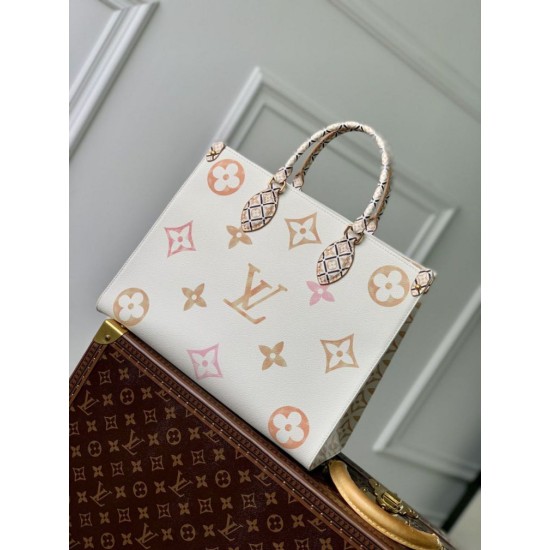 Replica Borsa Louis Vuitton OnTheGo MM M22975 Beige