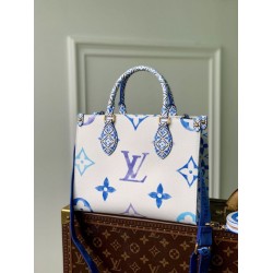 Replica Borsa Louis Vuitton OnTheGo PM M22976 Blu