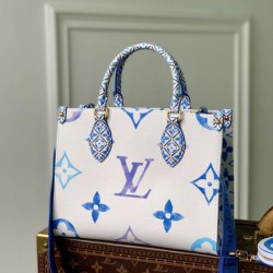 Replica Borsa Louis Vuitton OnTheGo PM M22976 Blu