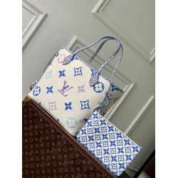 Replica Borsa tote Louis Vuitton Neverfull MM M22979 Blu