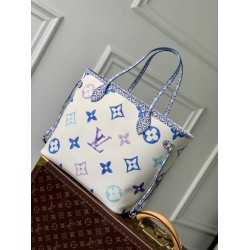 Replica Borsa tote Louis Vuitton Neverfull MM M22979 Blu