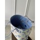 Replica Borsa tote Louis Vuitton Neverfull MM M22979 Blu