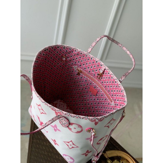 Replica Borsa tote Louis Vuitton Neverfull MM M22980 Rosa
