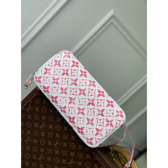 Replica Borsa tote Louis Vuitton Neverfull MM M22980 Rosa