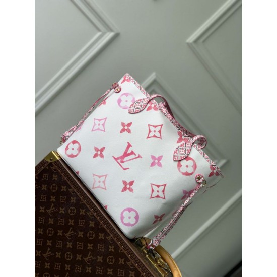 Replica Borsa tote Louis Vuitton Neverfull MM M22980 Rosa