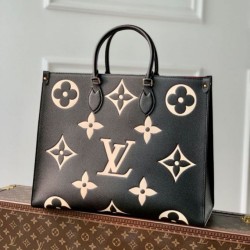 Replica Borsa tote Louis Vuitton Onthego GM M45945 Monogramma bicolore