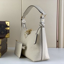 Replica Borsa Louis Vuitton Sac Sport Slouchy M46609 Monogram Empreinte Cream