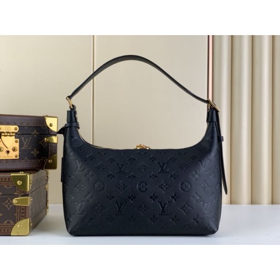 Replica Borsa Louis Vuitton Sac Sport Slouchy M46610 Monogram Empreinte Nera