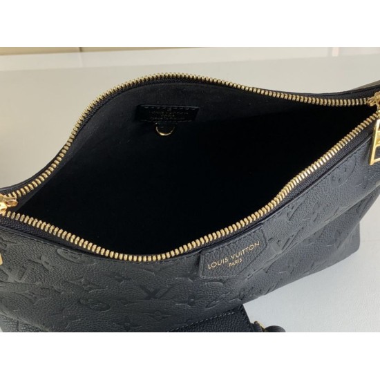 Replica Borsa Louis Vuitton Sac Sport Slouchy M46610 Monogram Empreinte Nera