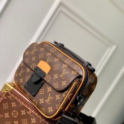 Replica Borsa a tracolla Louis Vuitton S-Lock M46688 Monogramma Macassar