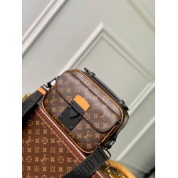 Replica Borsa a tracolla Louis Vuitton S-Lock M46688 Monogramma Macassar