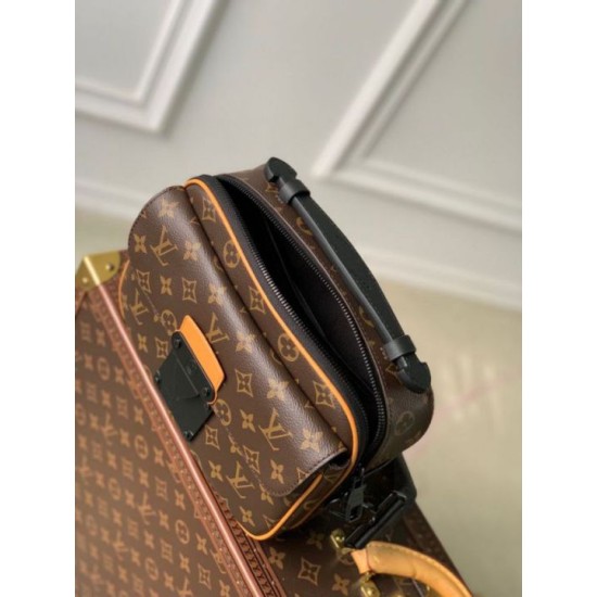 Replica Borsa a tracolla Louis Vuitton S-Lock M46688 Monogramma Macassar