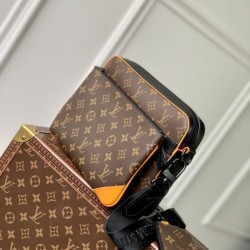 Replica Borsa da uomo Louis Vuitton Trio Messenger M46694 Monogram Macassar