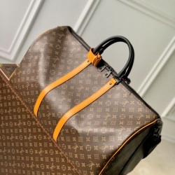 Replica Borsa da viaggio Louis Vuitton Keepall Bandouliere 45 M46703 Nonogram Macassar