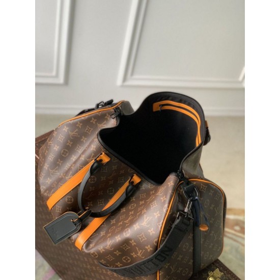 Replica Borsa da viaggio Louis Vuitton Keepall Bandouliere 45 M46703 Nonogram Macassar