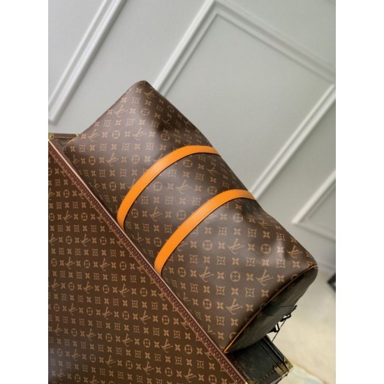 Replica Borsa da viaggio Louis Vuitton Keepall Bandouliere 45 M46703 Nonogram Macassar