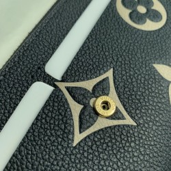 Replica Portafoglio Louis Vuitton Emilie Monogramma bicolore M82340 Nero