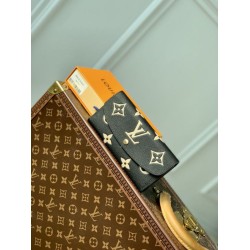 Replica Portafoglio Louis Vuitton Emilie Monogramma bicolore M82340 Nero