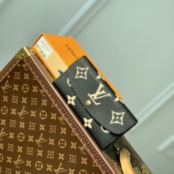 Replica Portafoglio Louis Vuitton Emilie Monogramma bicolore M82340 Nero