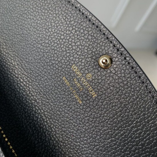 Replica Portafoglio Louis Vuitton Emilie Monogramma bicolore M82340 Nero