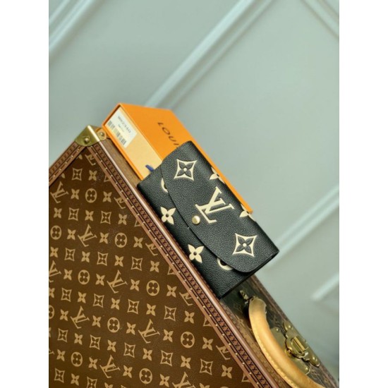 Replica Portafoglio Louis Vuitton Emilie Monogramma bicolore M82340 Nero