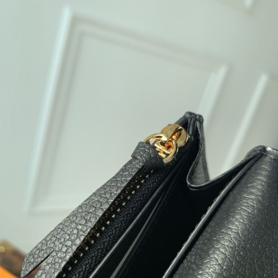 Replica Portafoglio Louis Vuitton Emilie Monogramma bicolore M82340 Nero