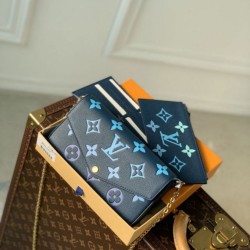Replica Borsa a catena Louis Vuitton Félicie Pochette M82349 Blu