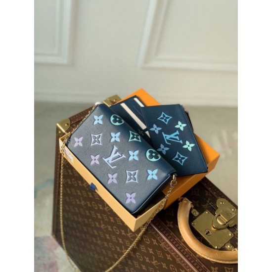 Replica Borsa a catena Louis Vuitton Félicie Pochette M82349 Blu