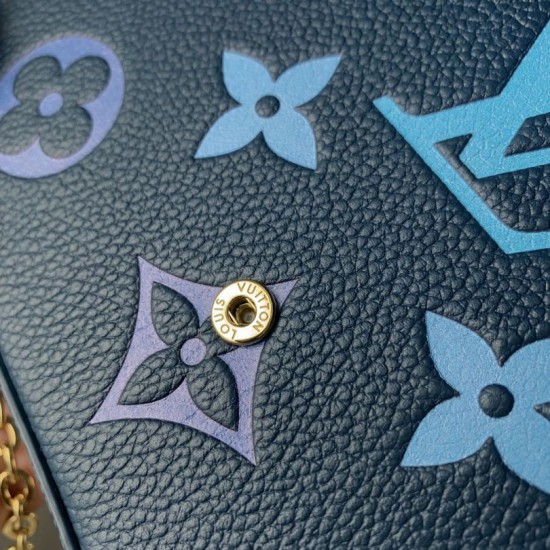 Replica Borsa a catena Louis Vuitton Félicie Pochette M82349 Blu