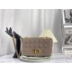 Replica Christian Dior Borsa Dior Caro media in pelle di vitello Cannage grigia
