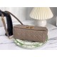 Replica Christian Dior Borsa Dior Caro media in pelle di vitello Cannage grigia