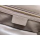 Replica Christian Dior Borsa Dior Caro media in pelle di vitello Cannage grigia