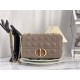Replica Christian Dior Borsa Dior Caro media in pelle di vitello Cannage grigia