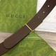 Replica Cintura Gucci GG con fibbia rettangolare 722370 35mm Marrone Oro