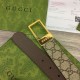 Replica Cintura Gucci GG con fibbia rettangolare 722370 35mm Marrone Oro