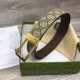 Replica Cintura Gucci GG con fibbia rettangolare 722370 35mm Marrone Oro