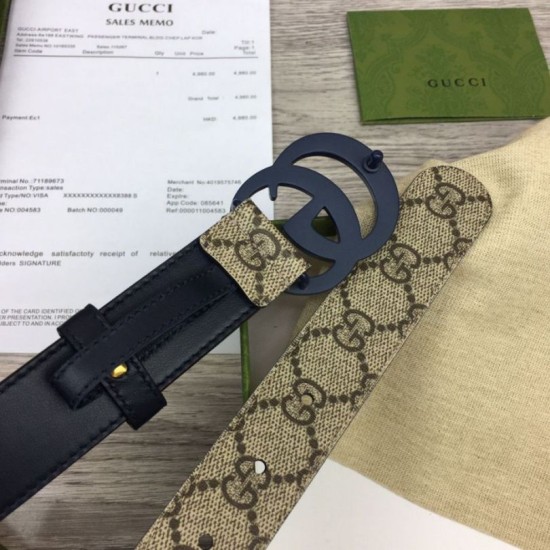 Replica Cintura sottile Gucci GG Marmont 414516 Nera