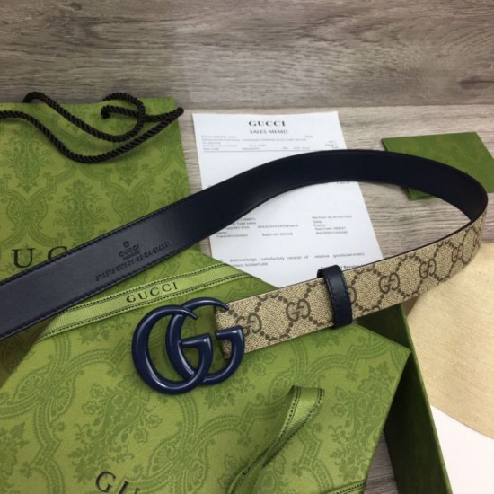 Replica Cintura sottile Gucci GG Marmont 414516 Nera