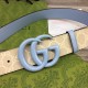 Replica Cintura larga Gucci GG Marmont 400593 40mm Azzurro
