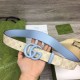 Replica Cintura larga Gucci GG Marmont 400593 40mm Azzurro