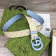 Replica Cintura larga Gucci GG Marmont 400593 40mm Azzurro