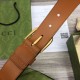 Replica Cintura Gucci con fibbia quadrata e Interlocking G 673921 Marrone