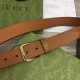 Replica Cintura Gucci con fibbia quadrata e Interlocking G 673921 Marrone