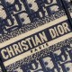 Replica Borsa per telefono Dior Mini Book Tote Ricamo Dior Oblique Blu