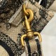 Replica Dior Mini Book Tote Borsa per cellulare Toile de Jouy Ricamo Nocciola