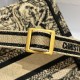 Replica Dior Mini Book Tote Borsa per cellulare Toile de Jouy Ricamo Nocciola