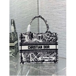 Replica Borsa tote Dior piccola a libro Plan de Paris ricamata bianca Replica Borsa tote Dior piccola a libro Plan de Paris ricamata bianca