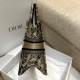 Replica Borsa tote Dior piccola a libro Toile de Jouy ricamata Marrone