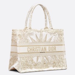 Replica Borsa tote Dior media a libro Rêve d'Infini ricamo Oro
